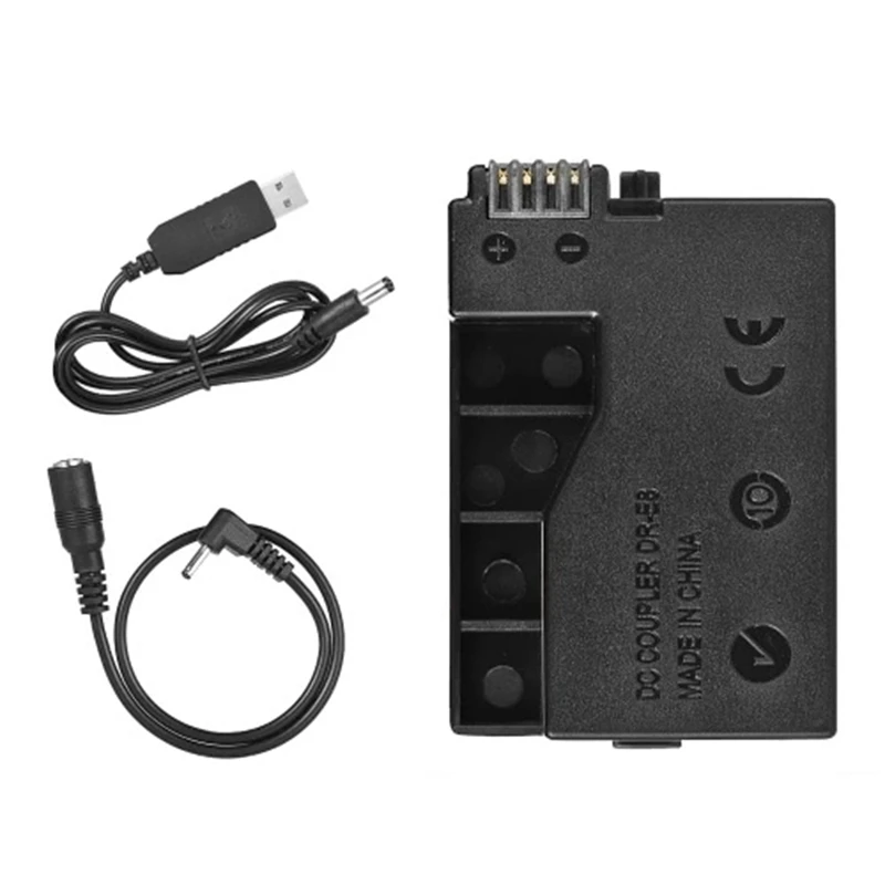 DR-E8 батарея с блоком питания постоянного тока USB Кабель-адаптер замена для LP-E8 для Canon EOS 550D 600D 650D 700D DSLR камер