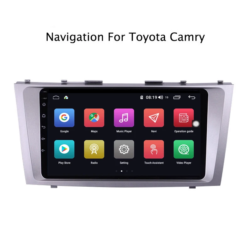 Ectwodvd 9 дюймов Andriod 8,1 автомобильный DVD gps для Toyota Camry 2007-2011 4G ram 64G rom CarPlay DSP 4G LTE с wifi