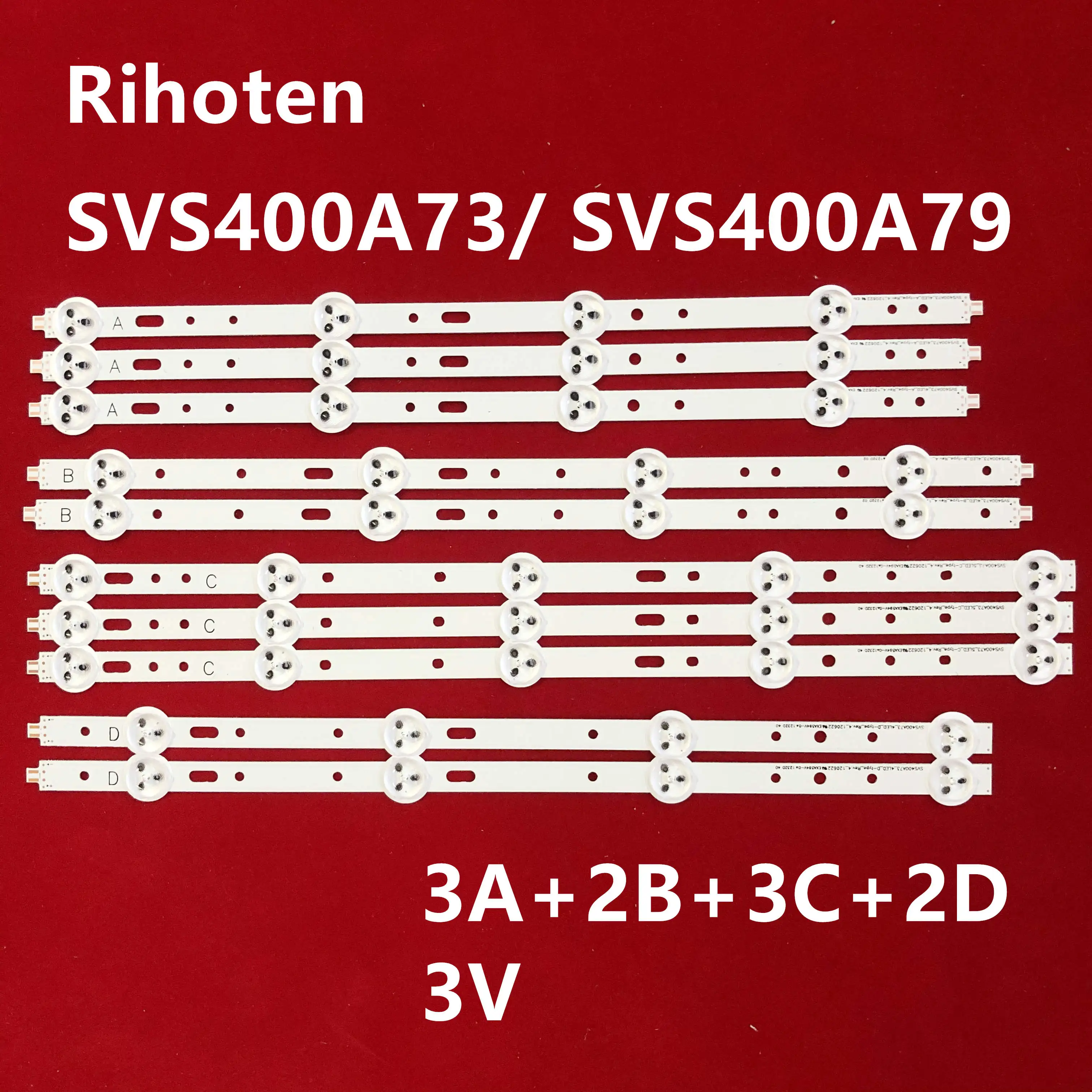 10 шт. светодиодная полоса подсветки SVS400A73 SVS400A79_4LED 5LED ABCD Тип для Samsung 40D1333B 40L1333B