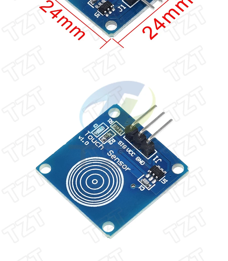 TTP223 12V 1-Kanal-Touch-Relaismodul Kapazitiver Touch-Tastenschalter-Sensor Selbstsichernder/nicht sperrender HTTM-Touch-Taste für Arduino – Detail 8