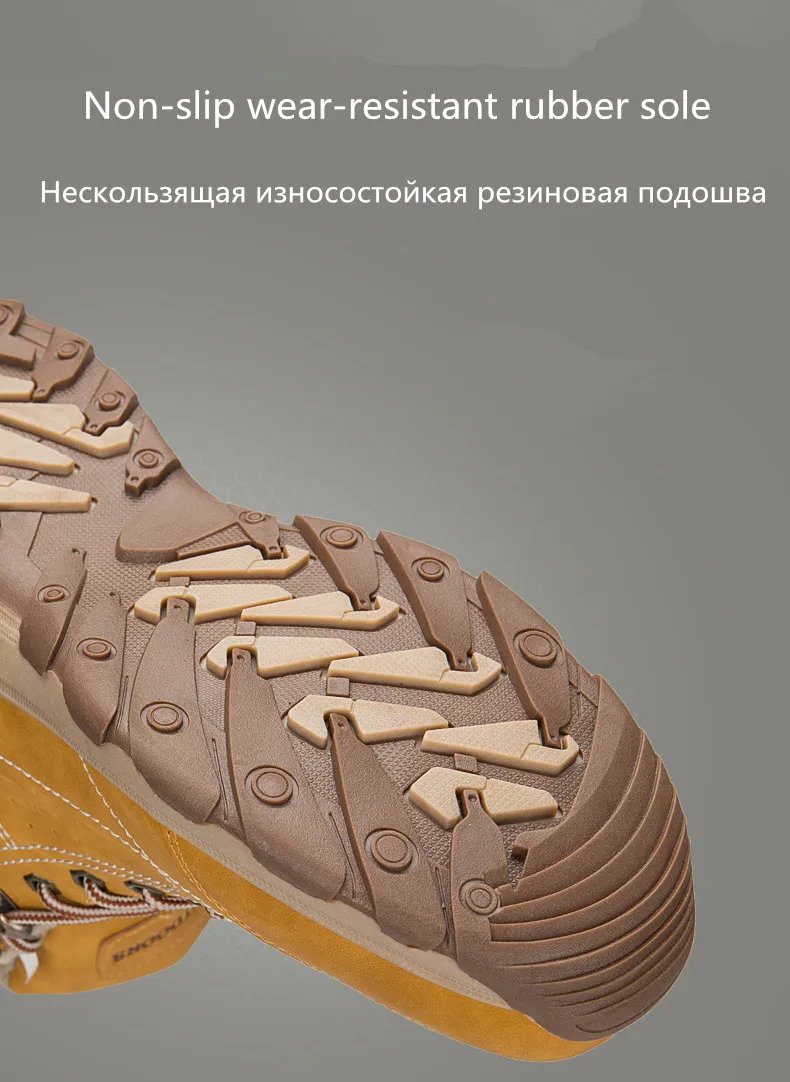 UEXIA мужские ботинки для спорта на открытом воздухе г. Теплая зимняя мужская обувь на меху Модные мужские зимние ботильоны на резиновой подошве размер 46