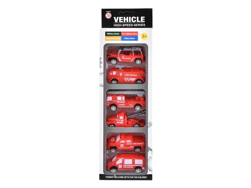 

Children Boy Toy Warrior Rescue Vehicle Model Set Model Excavator Fire Truck Military Tank