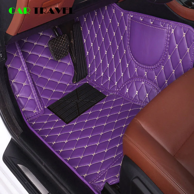 Кожаный пользовательский автомобильный коврик для Skoda kodiaq karoq superb 2 octavia tour rapid автомобильный кожаный ковер напольное матовое покрытие