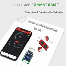 Bms 24 s 84v li ion 100a 120a 150a bluetooth телефон app rs485