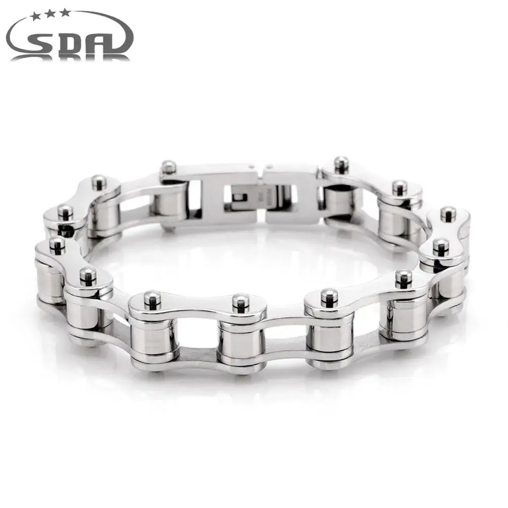 Sda Classic Men Cool 316l Stainless Steel Bracelets Motorcycle Chain
