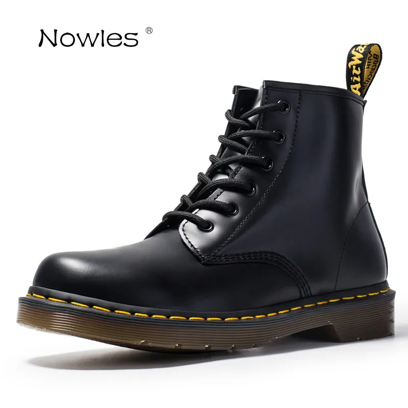 

Motorcycle boots 6-hole Platform Boots Women Shoes Fashion Boots Round Toe Size 34-41 Genuine Leather Ladies Shoes