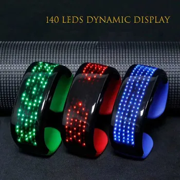

Novelty Sports Night Running Cycle Riding Glowing Bangle Fashion 9 Image Lifesmart Animated Display LED Bangle 140 LED Bracelet