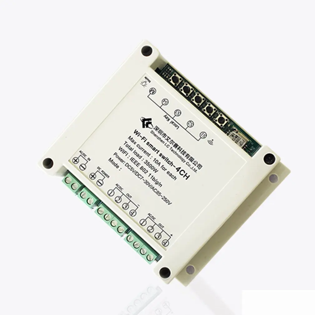 

Mobile Phone APP Remote Control Intelligent Switch 4 Way 220v Four Way Wifi Switch Wifi Relay