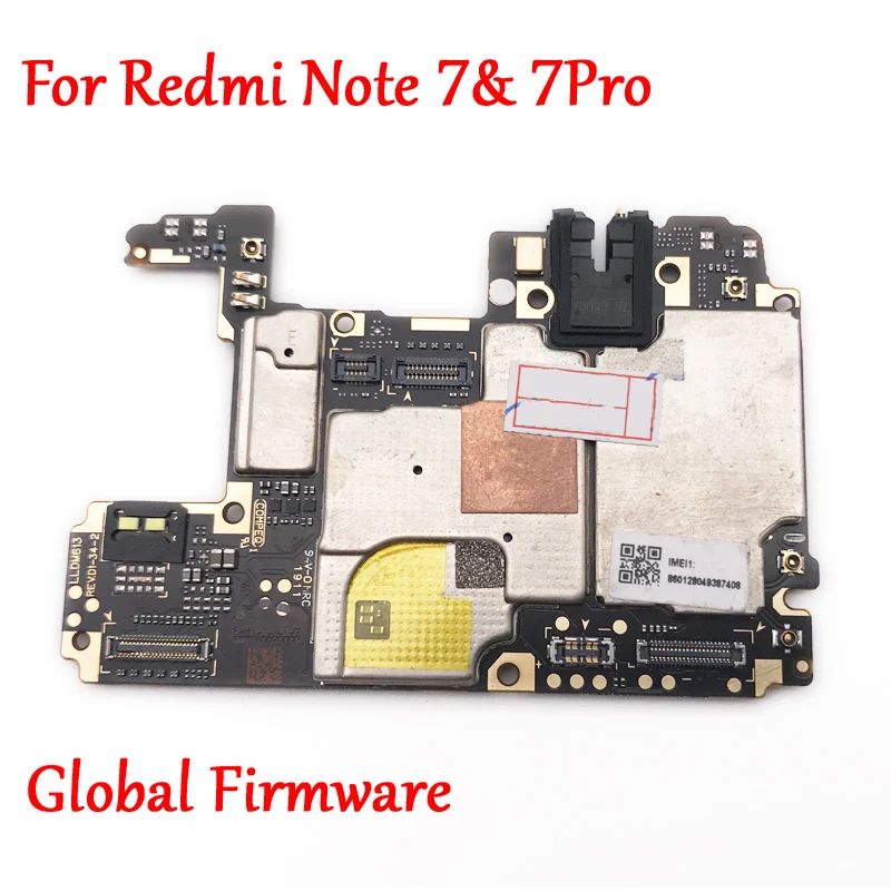 Протестированная Полная работа оригинальная разблокированная материнская плата для Xiaomi Hongmi Redmi Note7 Note7 Pro схема электронная пластина глобальная прошивка