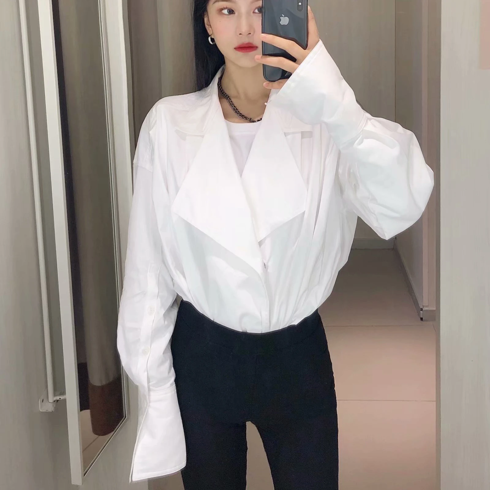 black corset bodysuit Evfer Sprint Autumn Casual Za Long Sleeve White Pleated Bodysuits Female Fashion Turn-Down Collar Loose Short Playsuit Tops Chic white long sleeve bodysuit