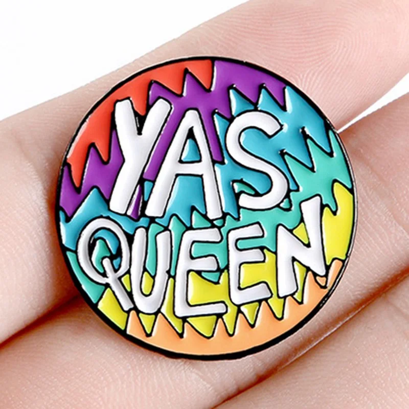 Модные эмалированные булавки Yas Queen вдохновляющие ювелирные изделия радужные