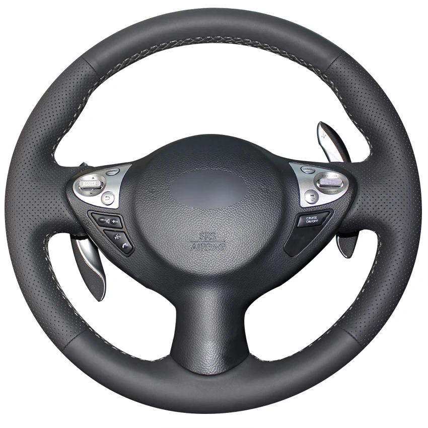 Прошитая вручную черная искусственная кожа Противоскользящий мягкий чехол