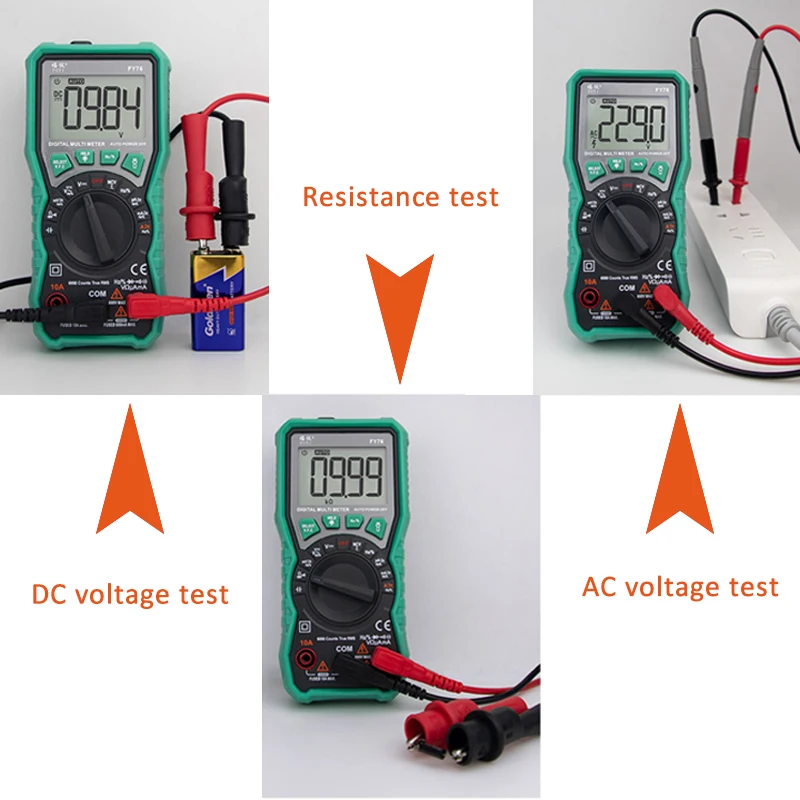 Beste 6000 Counts Multimeter Ncv Digitale Multimeter True Rms Auto Ranging Ac Dc Voltage Meter Multimetro Digitale Multimetr Voltmeter