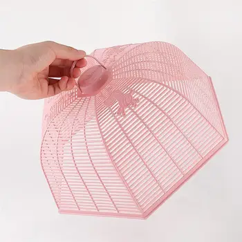 

Plastic Food Cover Tent Table Cover Foldable for Home Kitchen (Pink)