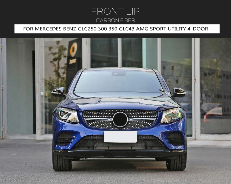 Губка переднего бампера из углеродного волокна для Mercedes-Benz GLC Sport GLC43 AMG- разветвители переднего бампера