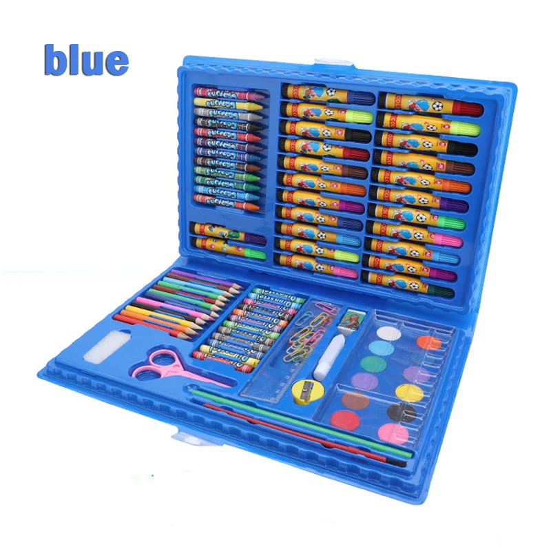 86 шт. детские инструменты для рисования товары для рукоделия для рисования с акварелью ручка линейка точилка JHP-Best