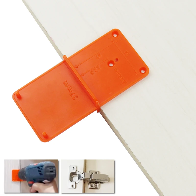 

35mm 40mm Hinge Hole Drilling Guide Locator Hole Opener Perforating Template Door Cabinets DIY Tool Woodworking Positioning Tool