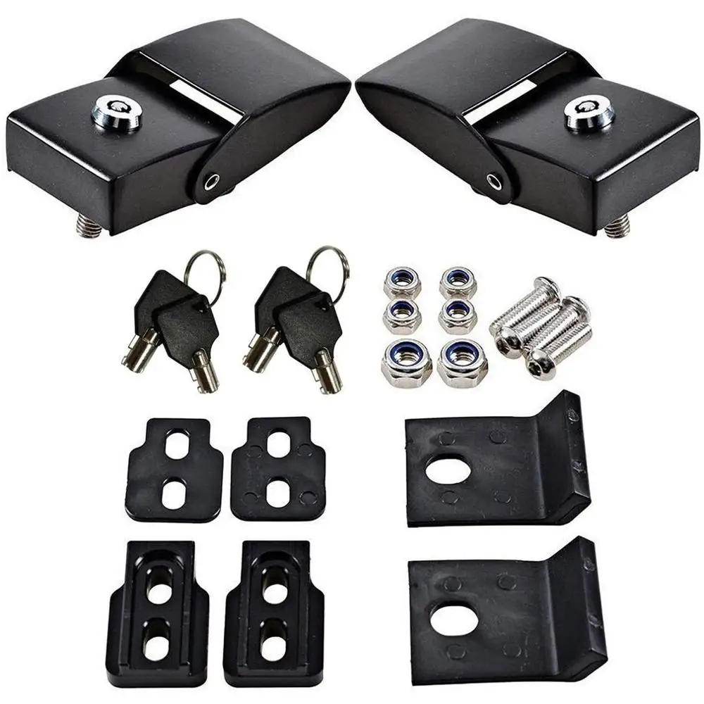Для Jeep Wrangler Jk Jku 2007- крышка замок Пряжка с ключом безопасности автомобиля Hoodlock комплект аксессуары для модификации автомобиля
