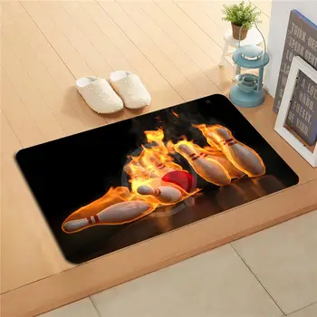 

#q307d Custom HD bowling Doormat Home Decor Door mat Floor Mat Bath Mats foot pad U-307ditt-718u
