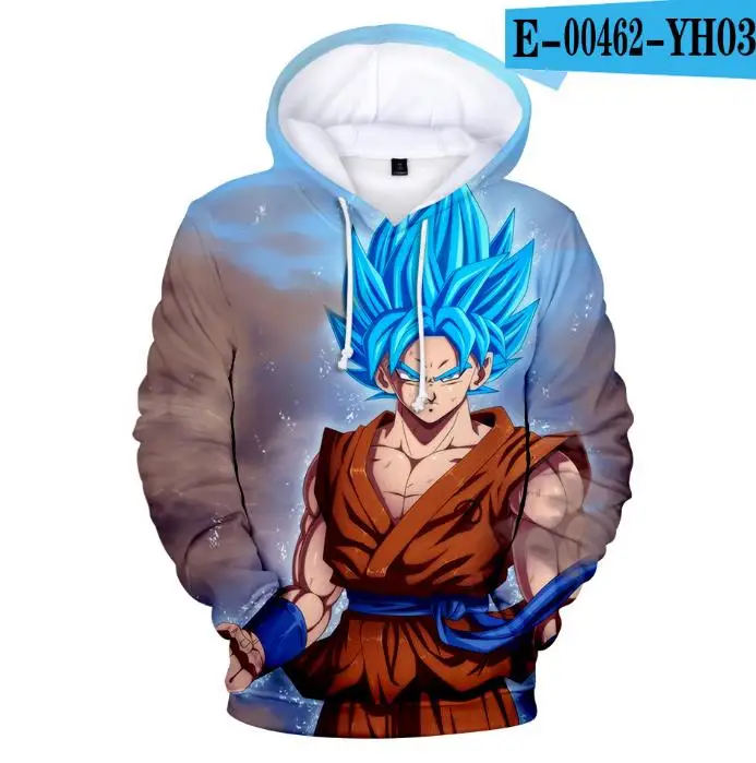 Толстовки с капюшоном с 3D принтом Dragon Ball, модные повседневные спортивные костюмы для мальчиков/Толстовка для девочки, пуловер с капюшоном Dragon Ball Z - Цвет: color at picture