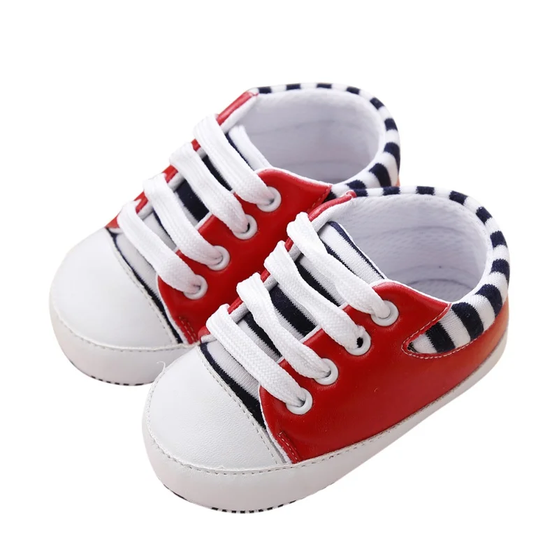 New Hot Infant Toddler Baby Boy Girl Casual Soft Sole Crib Canvas Shoes Sneaker Prewalker For 0-18M