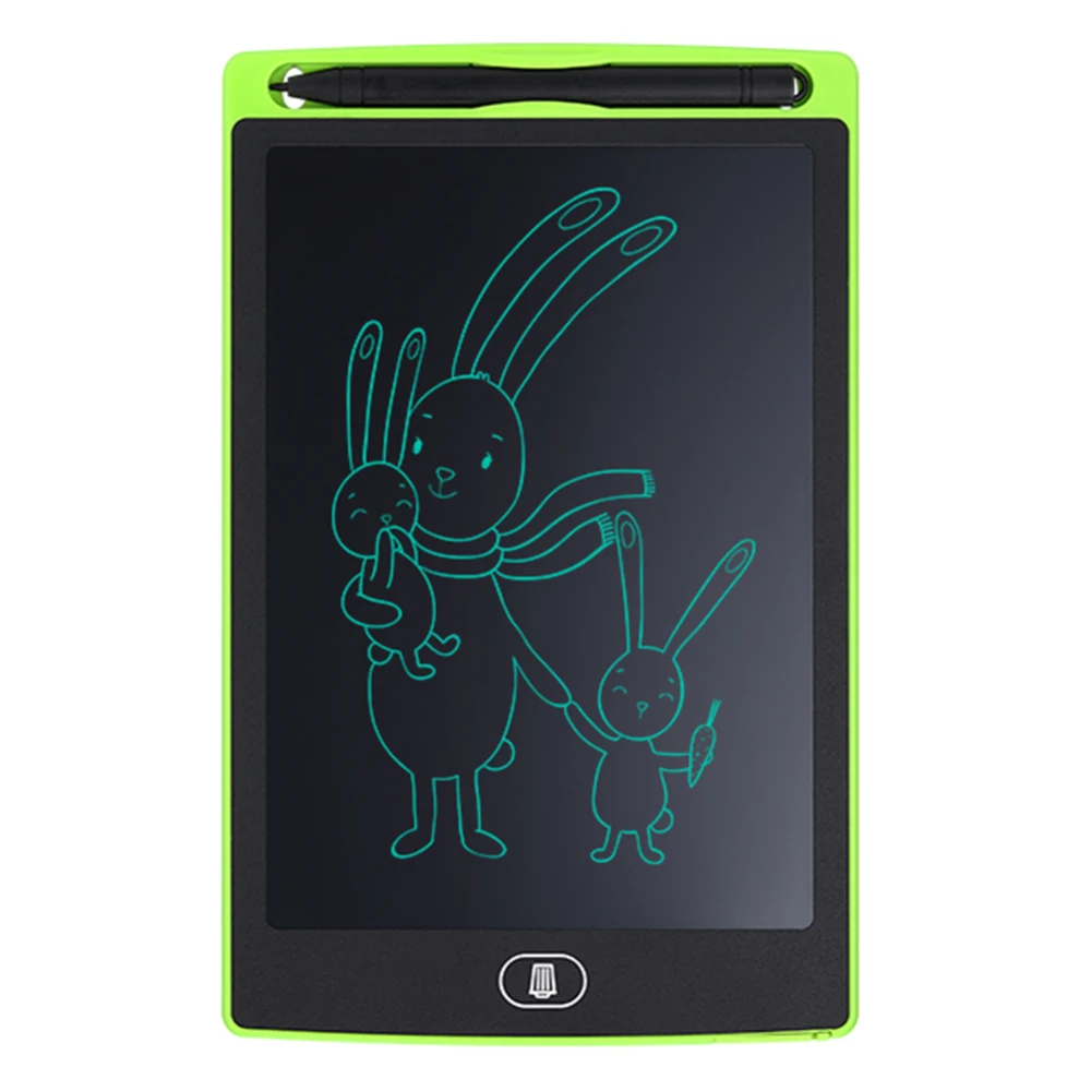 8,5 дюймовый ЖК-планшет для письма, цифровые подушечки для рукописного ввода, электронный планшет, мультифункциональная доска для детей раннего образования - Цвет: Green
