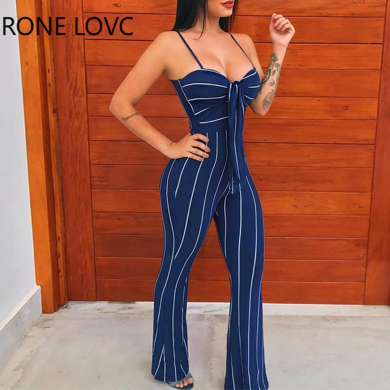 Women V-neck Sleeveless Spaghetti Strap Striped Jumpsuit Summer Sexy Jumpsuit Women V-neck Sleeveless Spaghetti Strap Striped Jumpsuit Summer Sexy Jumpsuit