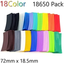 20/50/100/250/500pcs Battery Film Tape Precut 18.5mm x 72mm PVC Heat Shrink Tube Sleeve Protector Cover For 18650 Battery Wrap
