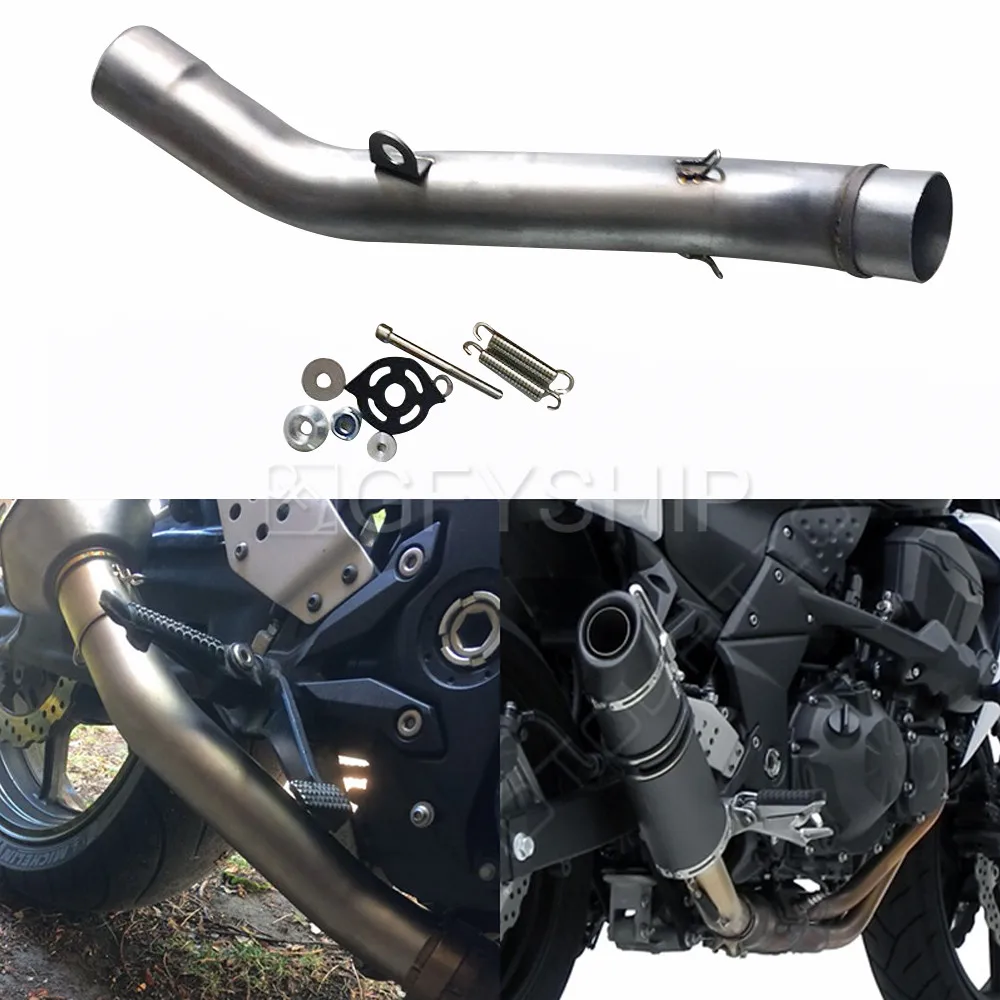 Выхлопная труба для мотоцикла среднего канала для Kawasaki Ninja Z750 Z 750 2007-2012 мото выхлопная система мотоцикл оборудование выхлопной системы