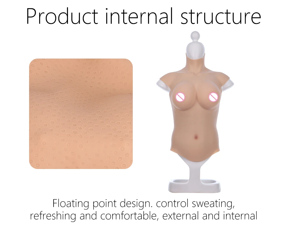 Half Body Fake Boobs High End 7th Silicone Breast forms Plate tits Meme for Crossdresser Transgender Drag Queen Transvestite (5)