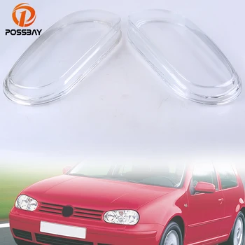 

POSSBAY Headlight Lens Housing Glass Cover for VW Golf/Variant/4 Motion 1998-2006 Clear Lamp Shell Headlight Lenses Covers