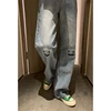 Plus Size Women's Jeans High Waist Straight Baggy Fashion Pants Streetwear Harajuku Vintage Casual Female Wide Leg Denim Trouser 3