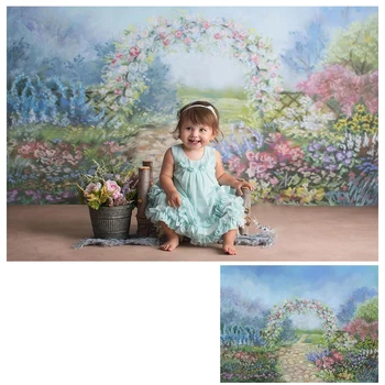 

Spring flowers baby photography background cloth floral backdrop pictures vinyl photoshoot photobooth vl184
