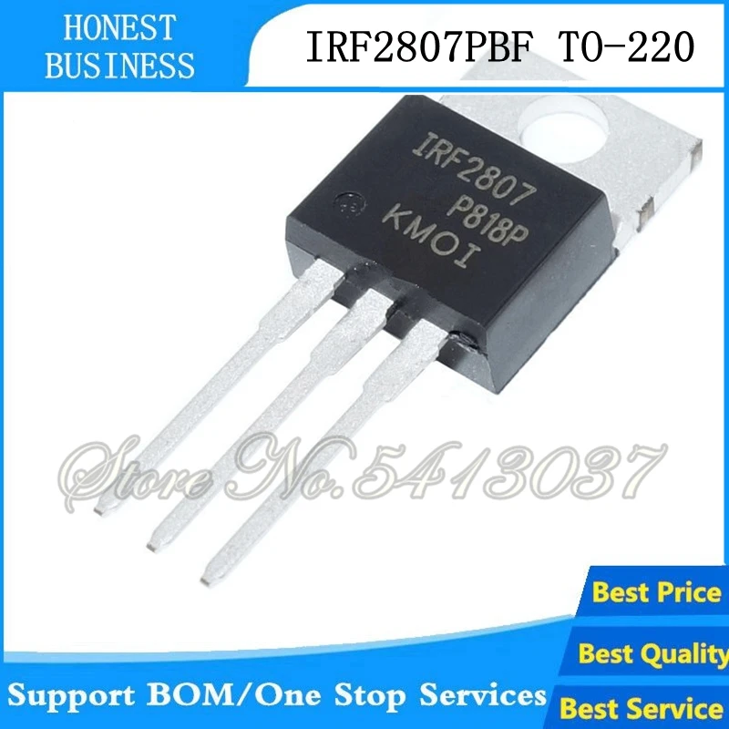 30pcs/lot New IRF2807PBF IRF2807 field effect tube MOSFET N TO-220