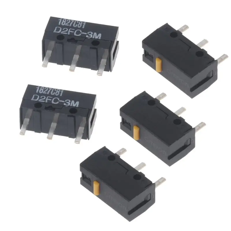 5 шт. OMRON D2FC-3M 0.74N желтый точка мышь микро переключатель универсальный с 7N 10 м 20 AXYF