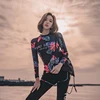 Ladies summer beach wear long sleeves surfing suit padded sexy rashguards floral print sport high quality swimsuit Diving suit ► Photo 3/6