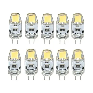10 шт. G4 COB светодиодный лампы 12V лампа лампады Светильник двухконтактный