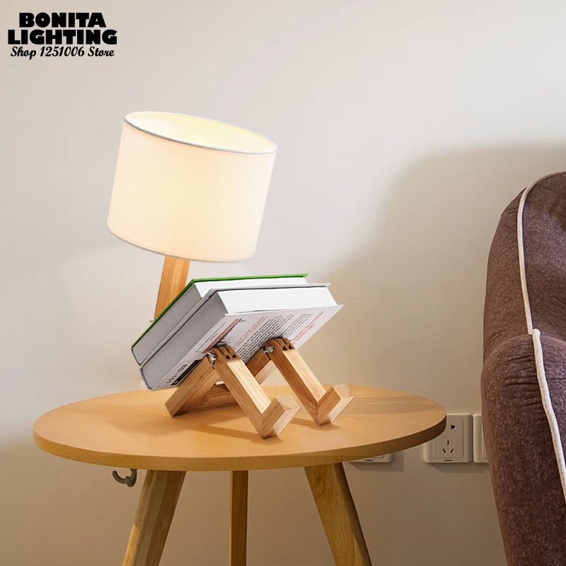 Humanoid Bedside Desk Lamp Nordic Simplicity Table Light Joint Bedside Desk Lamp Nordic Simplicity