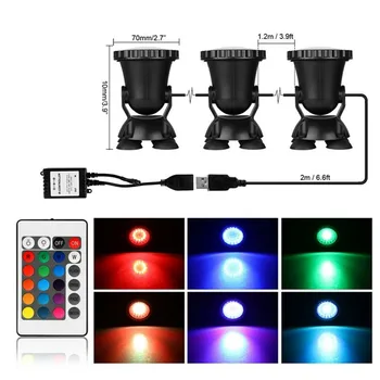 

Outdoor Lighting Garden RGB Colorful Spotlight Adjustable Brightness And Speed Underwater RGB Colorful Spotlight