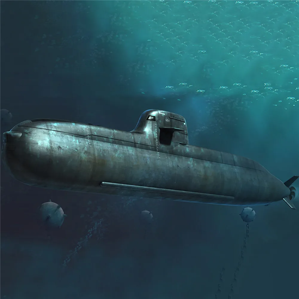 

1/350 Scale German Type 212 Attack Submarine Plastic Model Kits DIY Military Ship Model For Gift