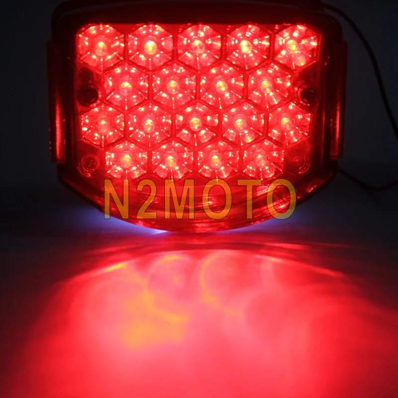 12V Красный светодиодный задние габаритные огни мотоцикла номерного знака светильник задние тормоза стоп-сигнал для МГ 125 cc Карпаты 50cc