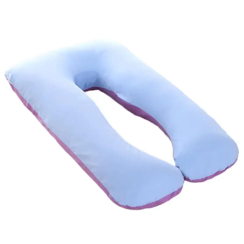 Blue Purple 70x130 см, большой размер, чистый хлопок, ткань, многофункциональный, для беременных, наволочка, хлопок, удобный, мягкий чехол, u-тип, для беременных женщин - Цвет: Blue Purple