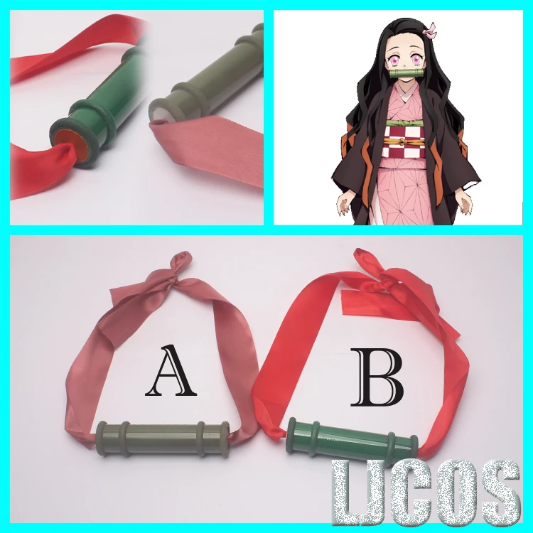 Kimetsu No Yaiba Demon Slayer аниме Nezuko Bamboo Bite уплотнительная палка ПВХ EVA аксессуары для косплея опора