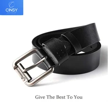 CINSY Mens Men's Belt Metallic Belt Buckle Black Silver Cowboy For Men Classic Busines Formal Men Clothing Slim Fit Trousers Men