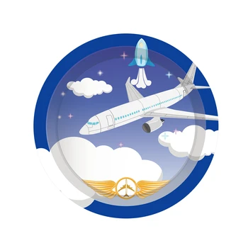 

24pcs Happy Birthday Aircraft Dinner Plates Party Decoration Baby Shower Aviator Disposable Plates Tableware Kids Party Favors