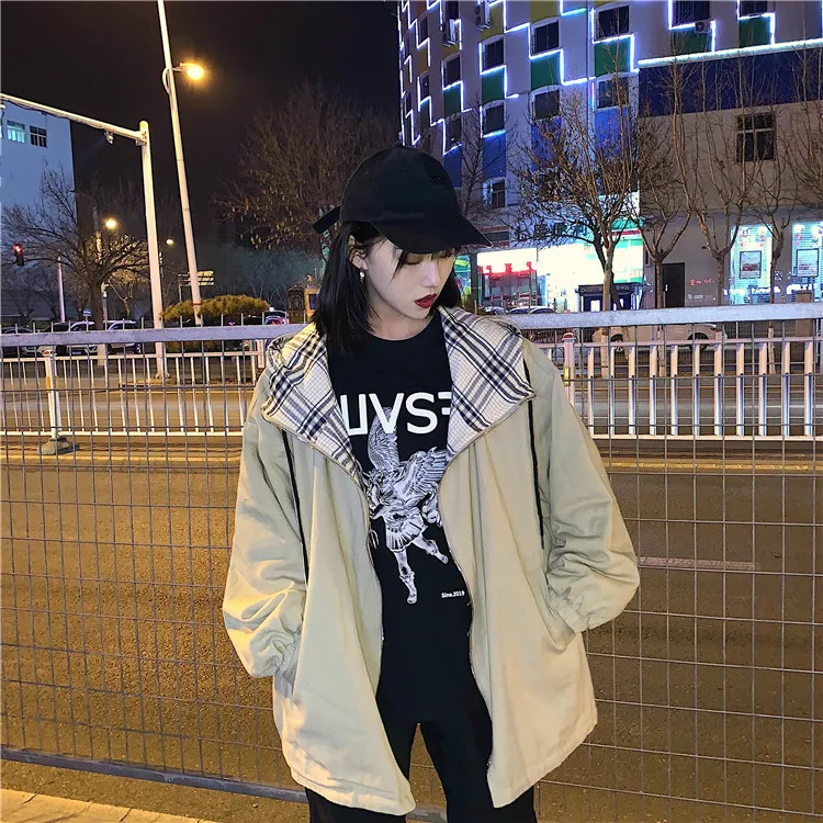 Neploe корейский с круглым вырезом и капюшоном свободный Chaqueta Mujer винтажный Harajuku стиль Лоскутная куртка Женская Осень Зима дамское пальто 46316
