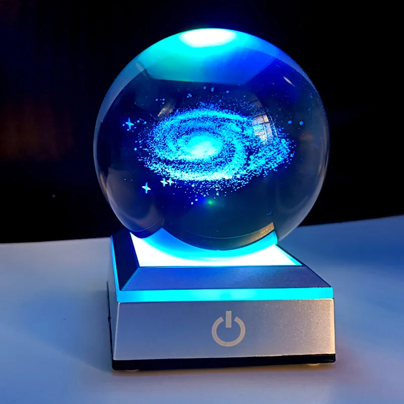 K9 bola de cristal 3d gravação a laser galáxia esfera de cristal