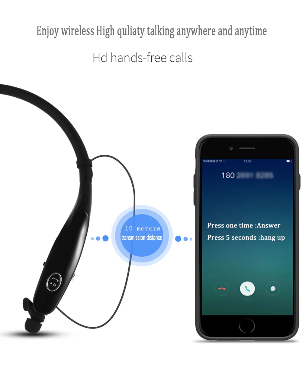 Bluetooth Earphone 34Hr Wireless Headphones Running Sports Bass Sound Earphone With Microphone For Iphone Xiaomi Earbuds