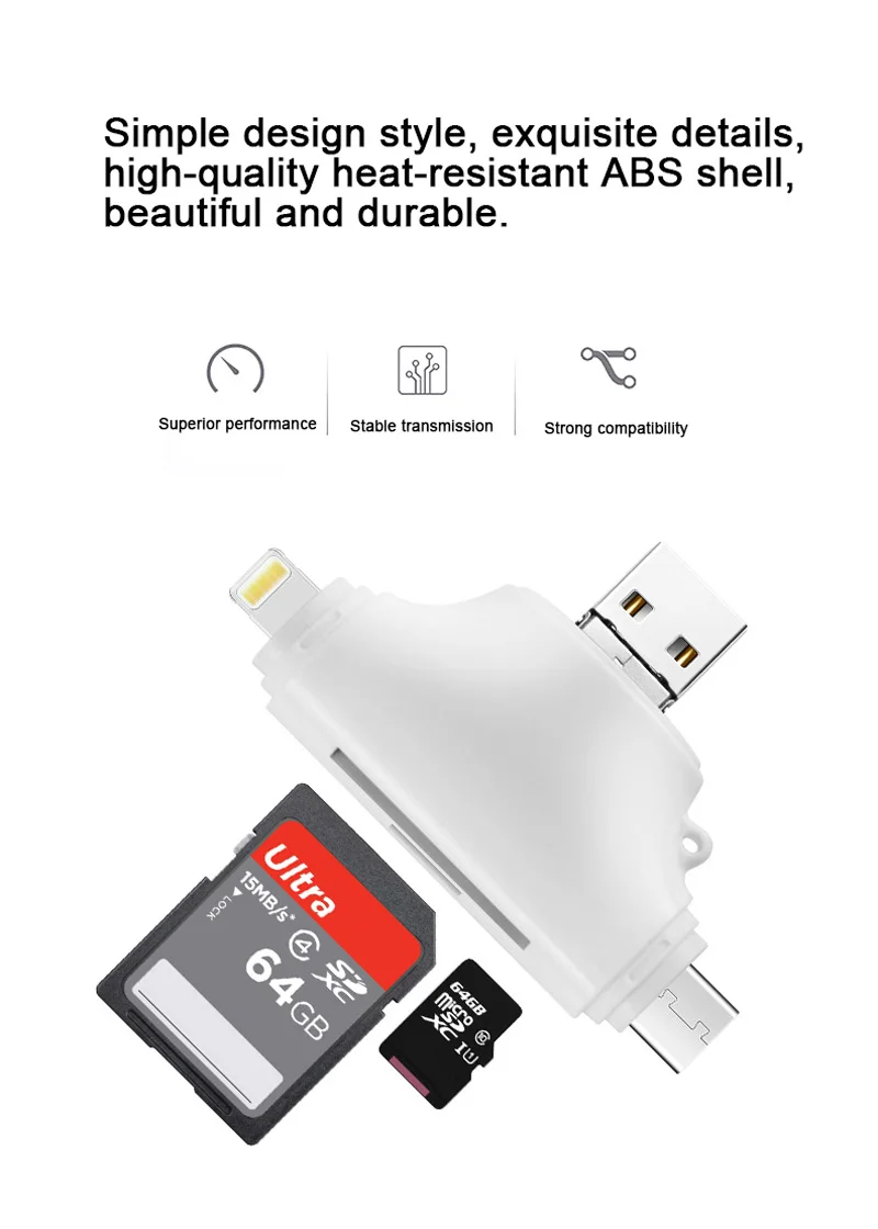 INGELON картридер card reader USB 3,0 type C для SD Micro SD TF адаптер для ноутбуков Аксессуары OTG Смарт-память SD кардридер для iphone кардридер переходник usb карт ридер кард ридер переходник флешка адаптер
