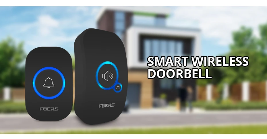 wireless gate intercom with camera Fuers M557 Doorbell Waterproof Wireless Chime Home Doorbell  Intelligent 32 Songs Smart Doorbell Alarm With Battery aiphone intercom